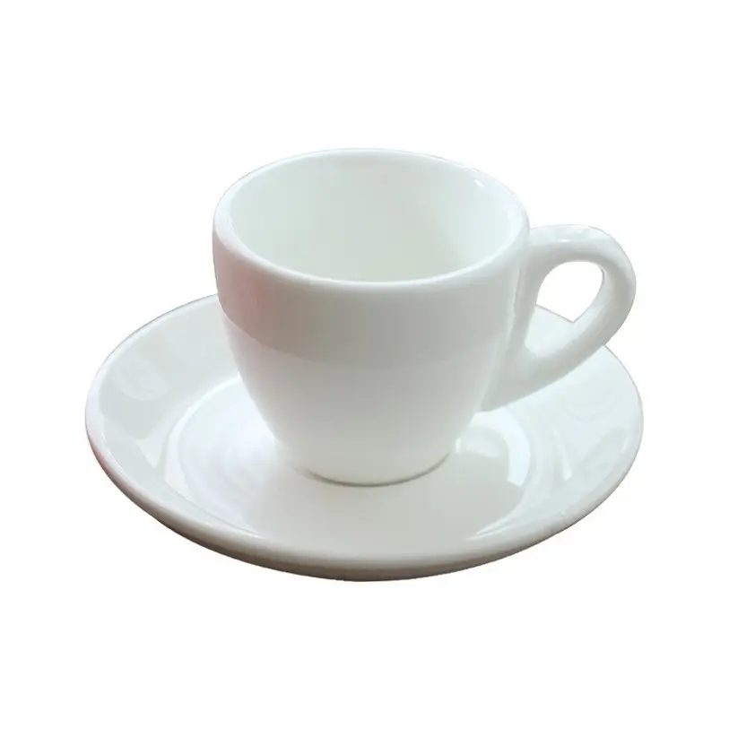 カフェバーレストラン用セラミックコーヒーカップソーサーセット磁器エスプレッソカップカスタムロゴ工場卸売