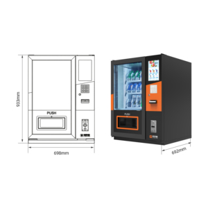 Jsk Combo Nhỏ Lạnh Máy Bán Hàng Tự Động Cho Đồ Ăn Nhẹ Và Đồ Uống Với Đầu Đọc Thẻ Tín Dụng Và Thay Đổi Dispenser - Product Image 6