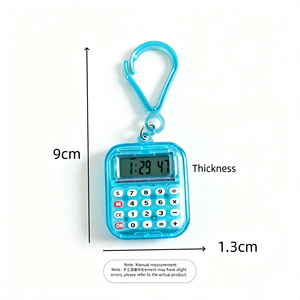 Calculadora de Bolsillo Transparente con Llavero, Mini Calculadora Científica Portátil, Máquina de Sumar para la Escuela, Oficina, Regalo - Product Image 5