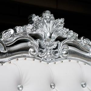 High Quality Wedding White and <strong>Silver</strong> Throne <strong>Chairs</strong> - Product Image 6