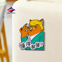 Aimants de réfrigérateur personnalisés en émail souple avec logo de marque Longzhiyu, cadeau publicitaire, plaqué 2D, souvenir, 20 ans de la marque