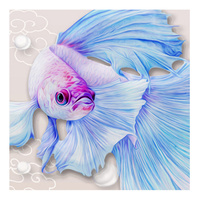 Ever Moment Décoration d'intérieur Peinture Diamant Poisson Rouge Mosaïque Carrée Complète Broderie Diamant 5D DIY Strass S2F107