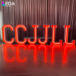 LEDA - Letras de Metal con Luces de Neón para Eventos y Fiestas, Diseño Nuevo, Profesionales, Resistentes para Exteriores, Blancas, RGB, para Bodas - Product Image 2
