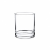 Gobelet transparent uni 250 ml, multi-usages, sans motif, base lourde, verre à paroi lisse, tasse de service pour la maison au quotidien