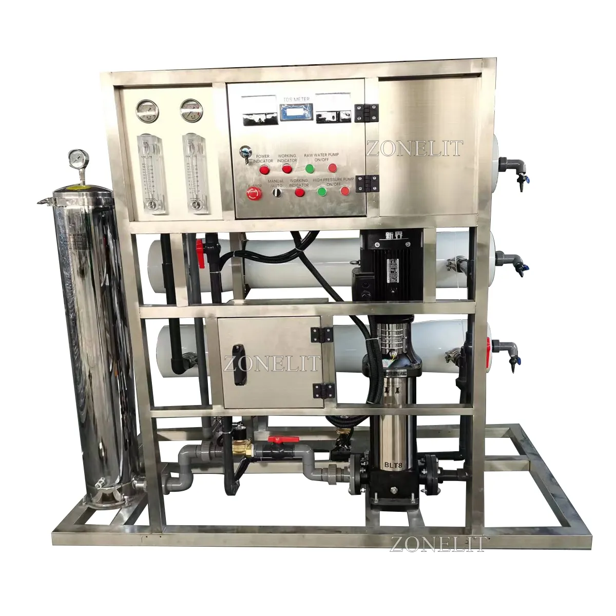 3000L/H osmose inverse purificateur d'eau potable système ro traitement de l'eau machine à eau purifiée
