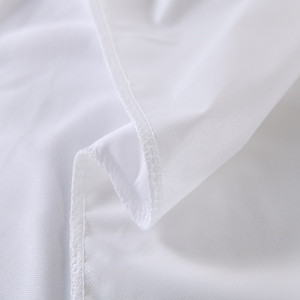 เสื่อปูเตียง TPU สีขาวล้วนกันฝุ่นไรฝุ่น,ที่คลุมที่นอนกันน้ำย้อมสีล้วนตัวป้องกันที่นอนเทอร์รี่ - Product Image 1