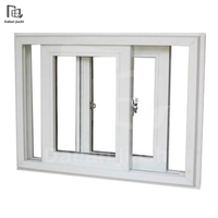 Desain Kisi Jendela Geser Horizontal Minimalis Modern yang Dapat Disesuaikan, Kedap Suara, Tahan Air, Berstandar Energy Star, UPVC untuk Dapur