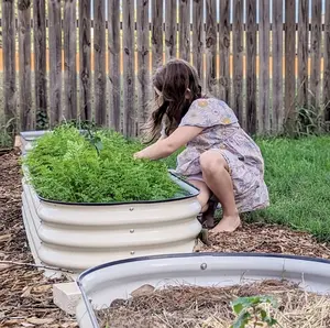 Набор садовых кроватей в загородном стиле, высокий гофрированный Гальванизированный Металлический Стальной Ящик для растений для внутреннего и наружного использования