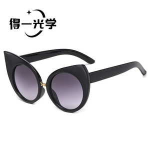 Cat Eye <b>Sunglasses</b> Black UV400 Women Fashion Street Style - Product Image 1