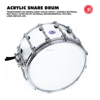 Beatello 14" X 7.8" Acrylic Snare Drum Professional Musical Instrument
