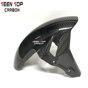 Piezas de motocicleta de fibra de carbono de alta calidad TEENTOP, guardabarros delantero de fibra de carbono brillante de sarga 3K para <span class=keywords><strong>S1000RR</strong></span> /S1000R /HP4 S1000XR - Product Image 5