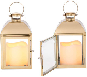 Porte-bougie d'aromathérapie créatif en verre de style européen avec lanterne décorative en acier inoxydable doré, semi-fait main - Product Image 5