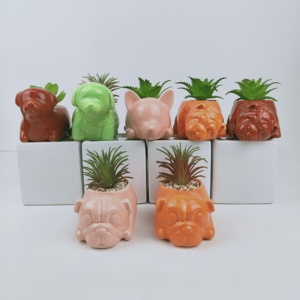 動物の形のセラミック多肉植物プランターポット多目的盆栽植物花瓶クリエイティブサボテンフラワーポット-ホームオフィスの庭の装飾 - Product Image 6