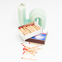 Allumettes de luxe écologiques, durables, modernes et sûres, avec impression personnalisée sur boîte, bâtonnets en bois colorés, pour hôtels et maisons