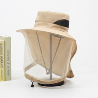 Gorra de Apicultura con Malla Antimosquitos, para Hombre y Mujer, con Visera Grande, Protección Solar Anti-UV, Sombrero de Pescador