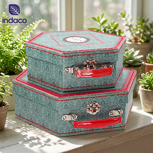 Caja de Regalo Decorativa, Estilo Vintage, con Asa, Mini Maleta, Caja de Empaque - Product Image 1