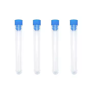 Tube à essai en plastique PP PS, petit tube à essai transparent avec <span class=keywords><strong>bouchon</strong></span> - Product Image 3