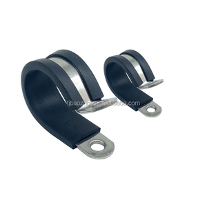 Thép không gỉ r-loại Ống kẹp cao su lót P Clip cố định cổ áo Clip khung Cáp gắn ống Ống kẹp ban nhạc kẹp - Product Image 5