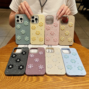 Coque de protection pour téléphone Tecno <span class=keywords><strong>Camon</strong></span> 50 Pro 50 Ultra, Lichicase, luxe, paillettes, <span class=keywords><strong>fleurs</strong></span> 3D, anti-chute, pour femmes - Product Image 6