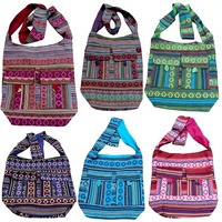 Tas Selempang Wanita Gaya Bohemian Musim Dingin Musim Panas Bahan Katun Kanvas untuk Pesta Malam, Cocok untuk Wanita dan Remaja Putri, India