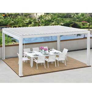 Toit à persiennes motorisé Gazebo d'extérieur Rainpoint Aluminium résistant à la neige Pergola d'ombrage bioclimatique 100% Imperméable Revêtement en poudre - Product Image 2