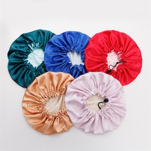 Gorro de <span class=keywords><strong>Ducha</strong></span> de Seda Elástico Ajustable de Doble Capa, Transpirable, de Color Sólido, <span class=keywords><strong>para</strong></span> el Cuidado del Cabello, Suministros <span class=keywords><strong>para</strong></span> la Salud Ocular - Product Image 2