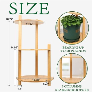 Threaded balcony-specific cross-border flower rack, indoor living room floor-standing multi-layer green ivy <b>shelf</b>, green plant - Product Image 3