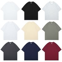 Fabricants de vêtements personnalisés été nouveautés col rond manches courtes 260 grammes 50% coton 50% polyester t-shirt pour hommes