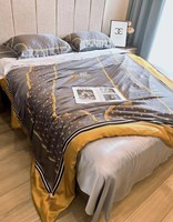 Ensemble de literie 100% soie de mûrier, 4 pièces, housse de couette en soie pure, ensemble de draps avec 2 taies d'oreiller, ensemble de linge de lit taille King Queen