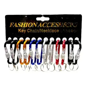 Porte-clés sécurisé en acier inoxydable, ovale, style simple, pour usage extérieur - Product Image 4