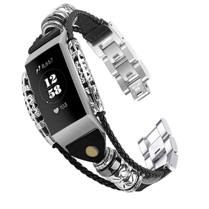 ShanHai Bandes De Rechange Pour <span class=keywords><strong>Fitbit</strong></span> Charge 3 Femmes Métal <span class=keywords><strong>Bracelet</strong></span>/<span class=keywords><strong>Bracelet</strong></span>/Assesories/Bretelles/Wrist Band pour <span class=keywords><strong>Fitbit</strong></span> Charge 3 - Product Image 2