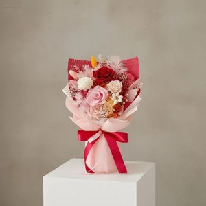 Cadeau pour la fête des mères, bouquet <span class=keywords><strong>de</strong></span> fleurs <span class=keywords><strong>de</strong></span> carnation rose préservées au toucher réel, couleur douce au choix - Product Image 6