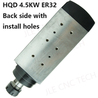 Motor Spindle CNC JLE CNC TECH HQD 4.5kw ER32 18000rpm 220v/380v Pendingin Udara untuk Router Kayu