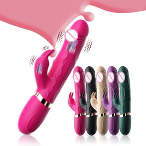 Brinquedo Sexual Feminino TT FOREST para Estimulação Clitoriana Simulação de Masturbação Dildo Vibrador Duplo com Cabeça de Coelho - Product Image 2
