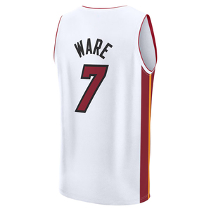 <span class=keywords><strong>Miami</strong></span> 2025 pour hommes # Maillots <span class=keywords><strong>de</strong></span> <span class=keywords><strong>basket</strong></span>-ball personnalisés 7 Ware Jersey, chemises brodées, uniformes pour jeunes, vêtements <span class=keywords><strong>de</strong></span> sport avec logo - Product Image 4