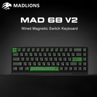 Clavier filaire FGG Madlions MAD68 V2 Gaming RT 0.001mm 8K Polling Rate RGB à interrupteurs magnétiques