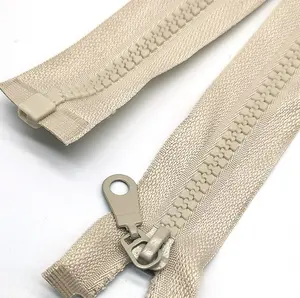 Aigen The Factory Wholesale #5 Tooth Resin Zipper Opening end tail 42CM Zipper for Clothes