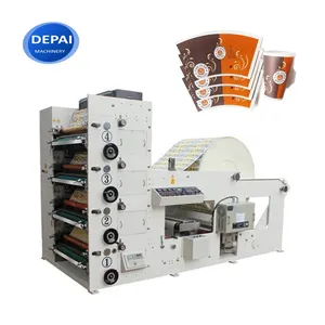 Máquina de impresión de tazas de papel, rollo para rollo con secador IR de 2 colores, 850mm y 950mm