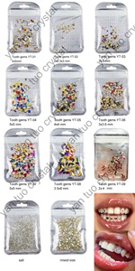 Yantuo Offre Spéciale rond et forme strass dent gemmes strass en vrac verre à dos plat polyvalent pour la décoration d'art des dents - Product Image 5