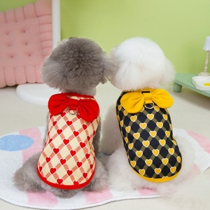 かわいい蝶結び犬用パーカーペット服秋ペットスウェットシャツファッション衣装小型犬子犬毎日の散歩休日ペットアパレル - Product Image 1