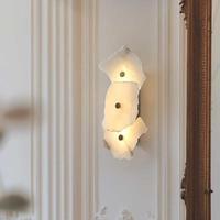Lampes murales LED de luxe en marbre naturel 100 % albâtre espagnol, design moderne, intensité réglable, pour salon et éclairage domestique