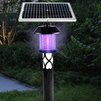 Lámpara Solar Antimosquitos, Trampa con Atrayente para Insectos, Lámpara Ecológica para Jardín