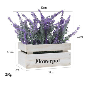 Macetas de Madera Rectangulares Personalizadas para Decoración del Hogar, Flores Artificiales de Lavanda al por Mayor - Product Image 4