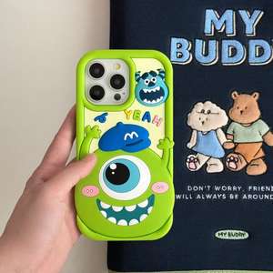 Voor Monsters Grote Ogen <span class=keywords><strong>Monster</strong></span> Stereoscopische Cartoon Siliconen Allemaal Zacht Voor Iphone15promax Telefoon Hoesje - Product Image 3