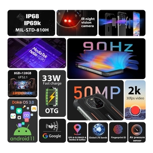 [Première mondiale] Smartphone robuste <span class=keywords><strong>BLACKVIEW</strong></span> <span class=keywords><strong>BV8800</strong></span>, écran 90 Hz, 8 Go + 128 Go, Helio G96, 8380 mAh, téléphone portable, version mondiale - Product Image 2
