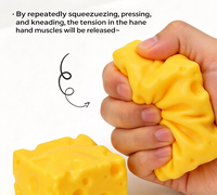 Offre Spéciale – Balle Anti-Stress Souple en PU de 7 cm en Forme de Bâton de Fromage – Jouet Sensoriel à Presser pour Adultes (14 ans et plus)