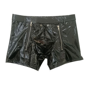 Toptan PU deri ön açık seksi eşcinsel erkek külot & kese ile boksörler iç çamaşırı Bulge erkekler Boxer fetiş giymek - Product Image 2