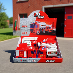 Set de Vehículos de Juguete de Fricción de la Serie Camión de Bomberos, Caja de Exhibición de 16 cm - Product Image 3