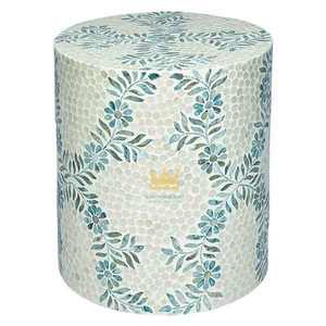 Mesa auxiliar de acento con Incrustaciones de nácar hechas a mano con patrón para sala de estar, decoración de lujo, Exportación OEM, diseño personalizado - Product Image 2