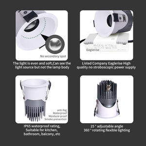 Downlight LED Empotrable de Aluminio IP5 Moderno y Minimalista de 5w <span class=keywords><strong>7w</strong></span> 8w 10w 12w 25w 35w, Duradero y de Alta Luminosidad - Product Image 2